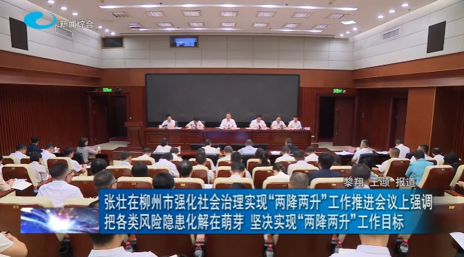 柳州市强化社会治理实现“两降两升”工作推进会召开